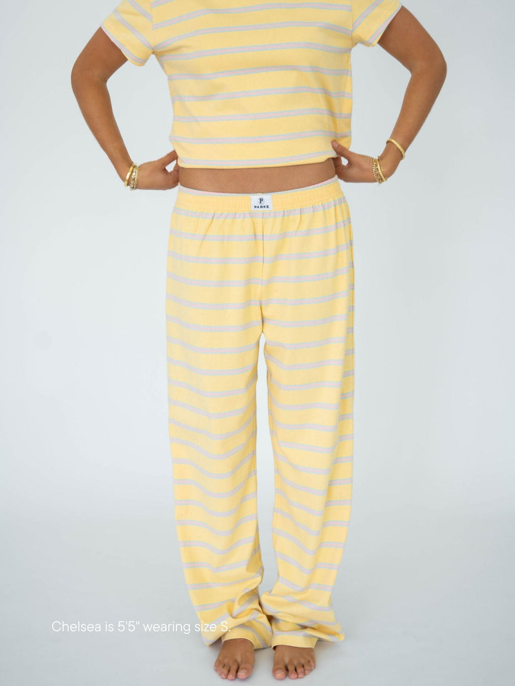 Striped Cotton Boxer Pants