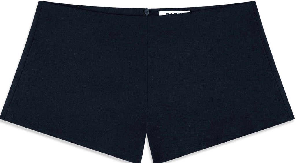 linen mini short-navy