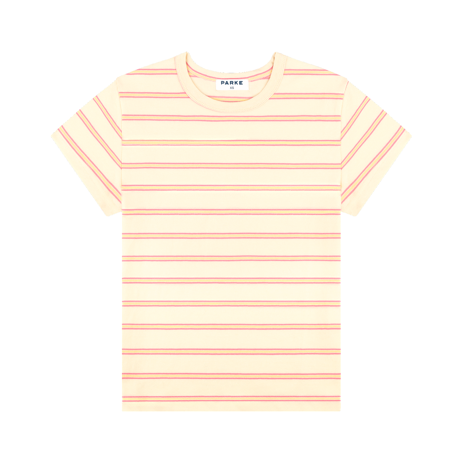 flat lay striped tee -cream stripe